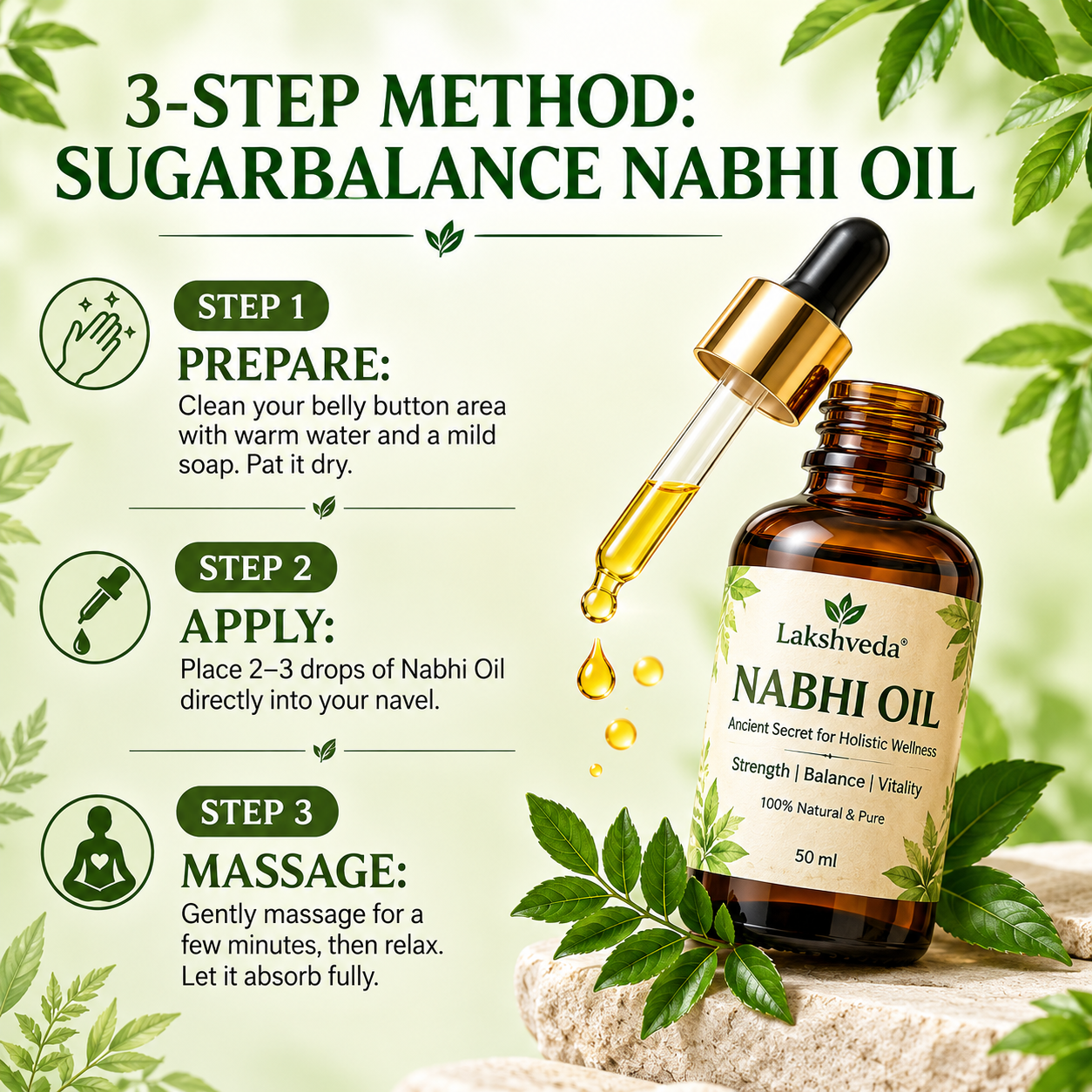 ๐EK K SAATH 1 MUFT LIMITED TIME OFFER๐ฅSugar Balance Nabhi Oil (50ML + 50ML) - Image 5