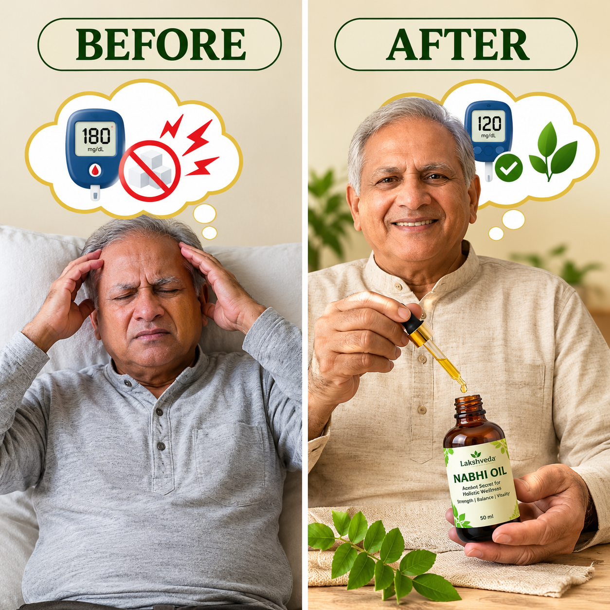 ๐EK K SAATH 1 MUFT LIMITED TIME OFFER๐ฅSugar Balance Nabhi Oil (50ML + 50ML) - Image 4